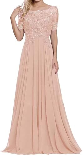 Spitzenapplikationen Kleider für die Brautmutter Lange Formelle Abendkleider aus Chiffon in A-Linie für Frauen von Infuness