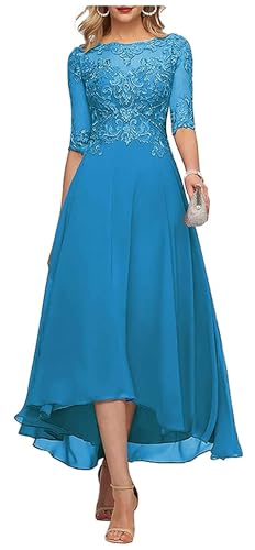 Teelange Kleider für die Brautmutter Ballkleid 3/4-Ärmel Formelle Abendkleider aus Chiffon in A-Linie für Frauen von Infuness