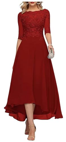Teelange Kleider für die Brautmutter Ballkleid 3/4-Ärmel Formelle Abendkleider aus Chiffon in A-Linie für Frauen von Infuness