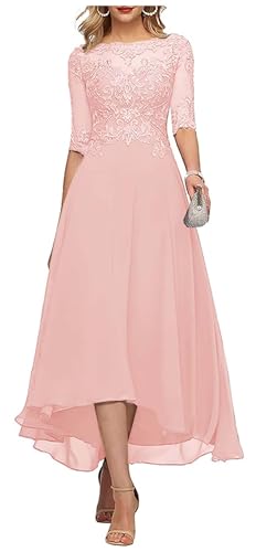 Teelange Kleider für die Brautmutter Ballkleid 3/4-Ärmel Formelle Abendkleider aus Chiffon in A-Linie für Frauen von Infuness
