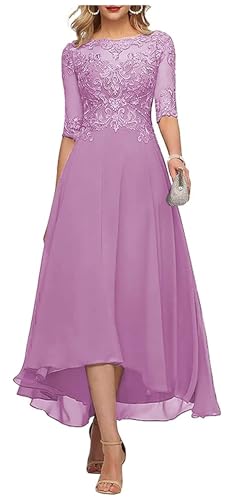 Teelange Kleider für die Brautmutter Ballkleid 3/4-Ärmel Formelle Abendkleider aus Chiffon in A-Linie für Frauen von Infuness