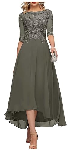 Teelange Kleider für die Brautmutter Ballkleid 3/4-Ärmel Formelle Abendkleider aus Chiffon in A-Linie für Frauen von Infuness