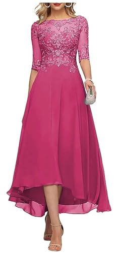 Teelange Kleider für die Brautmutter Ballkleid 3/4-Ärmel Formelle Abendkleider aus Chiffon in A-Linie für Frauen von Infuness