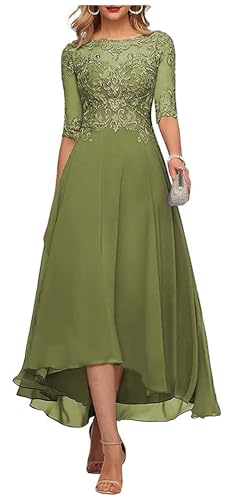 Teelange Kleider für die Brautmutter Ballkleid 3/4-Ärmel Formelle Abendkleider aus Chiffon in A-Linie für Frauen von Infuness