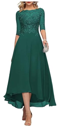 Teelange Kleider für die Brautmutter Ballkleid 3/4-Ärmel Formelle Abendkleider aus Chiffon in A-Linie für Frauen von Infuness