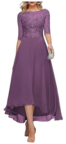 Teelange Kleider für die Brautmutter Ballkleid 3/4-Ärmel Formelle Abendkleider aus Chiffon in A-Linie für Frauen von Infuness