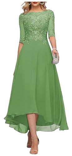 Teelange Kleider für die Brautmutter Ballkleid 3/4-Ärmel Formelle Abendkleider aus Chiffon in A-Linie für Frauen von Infuness