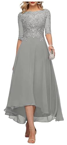 Teelange Kleider für die Brautmutter Ballkleid 3/4-Ärmel Formelle Abendkleider aus Chiffon in A-Linie für Frauen von Infuness