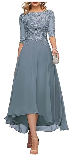 Teelange Kleider für die Brautmutter Ballkleid 3/4-Ärmel Formelle Abendkleider aus Chiffon in A-Linie für Frauen von Infuness