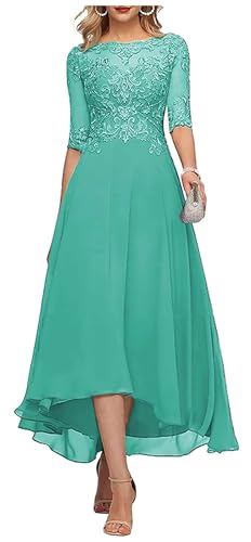 Teelange Kleider für die Brautmutter Ballkleid 3/4-Ärmel Formelle Abendkleider aus Chiffon in A-Linie für Frauen von Infuness