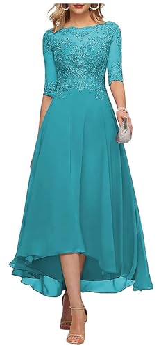 Teelange Kleider für die Brautmutter Ballkleid 3/4-Ärmel Formelle Abendkleider aus Chiffon in A-Linie für Frauen von Infuness