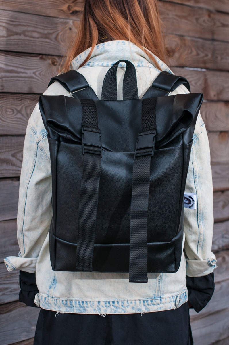 Unisex Rucksack - Universaltasche Handgemacht Kunstleder Tasche Schultasche Industrial Style Minimalistisch Arbeitstasche Reisetasche Unisex Rucksack - Universaltasche Handgemacht Kunstleder Tasche Schultasche Industrial Style Minimalistisch Arbeitstasche Reisetasche von IngaSkripka