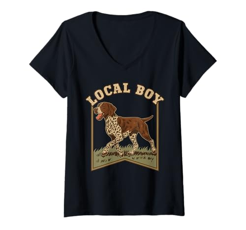 Damen Retro -Jagd lokaler Junge Southern Hunter Hundeliebhaber T-Shirt mit V-Ausschnitt Damen Retro -Jagd lokaler Junge Southern Hunter Hundeliebhaber T-Shirt mit V-Ausschnitt von Ingenius Hunter Hundehemden & Geschenke