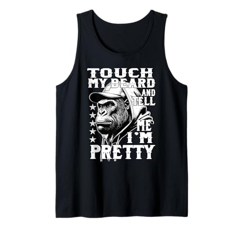 Herren Lustiger bärtiger AFFE Touch Mein Bart Sag es Mir, ich Bin Tank Top von Ingenius bärtige Affenhemden und Geschenke