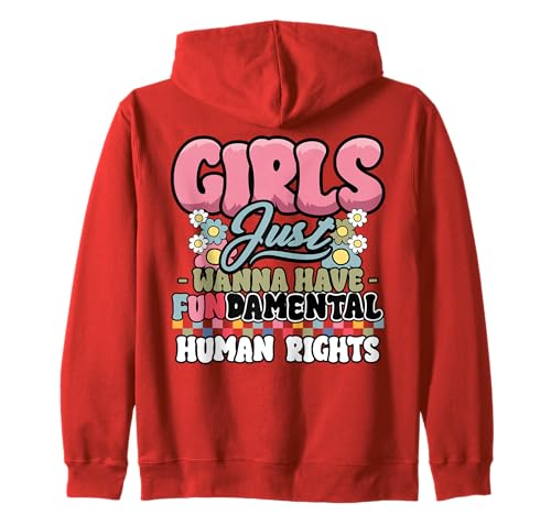 Feministische Mädchen wollen nur grundlegende Frauenrechte Kapuzenjacke von Ingenius feministische Hemden und Geschenke