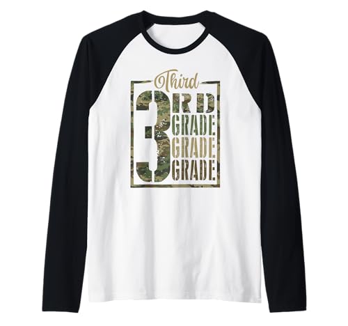 Zurück in die Schule Camo Team 3. Klasse Squad Lehrer Kinder Raglan Zurück in die Schule Camo Team 3. Klasse Squad Lehrer Kinder Raglan von Ingenius zurück in Schulhemden und Geschenke