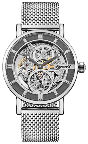 Ingersoll The Herald Herren-Automatikuhr, 40 mm, mit skelettiertem Zifferblatt und Edelstahlarmband I00405B von Ingersoll