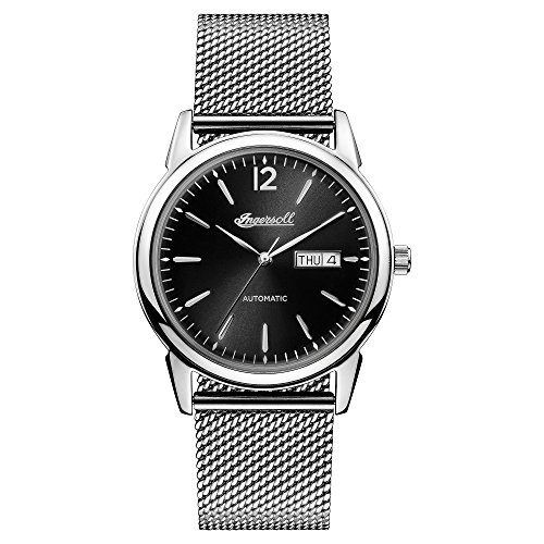 Ingersoll Men's The New Haven Automatic Watch withSchwarz Dial and Silber Stainless Steel Bracelet I00505 von Ingersoll