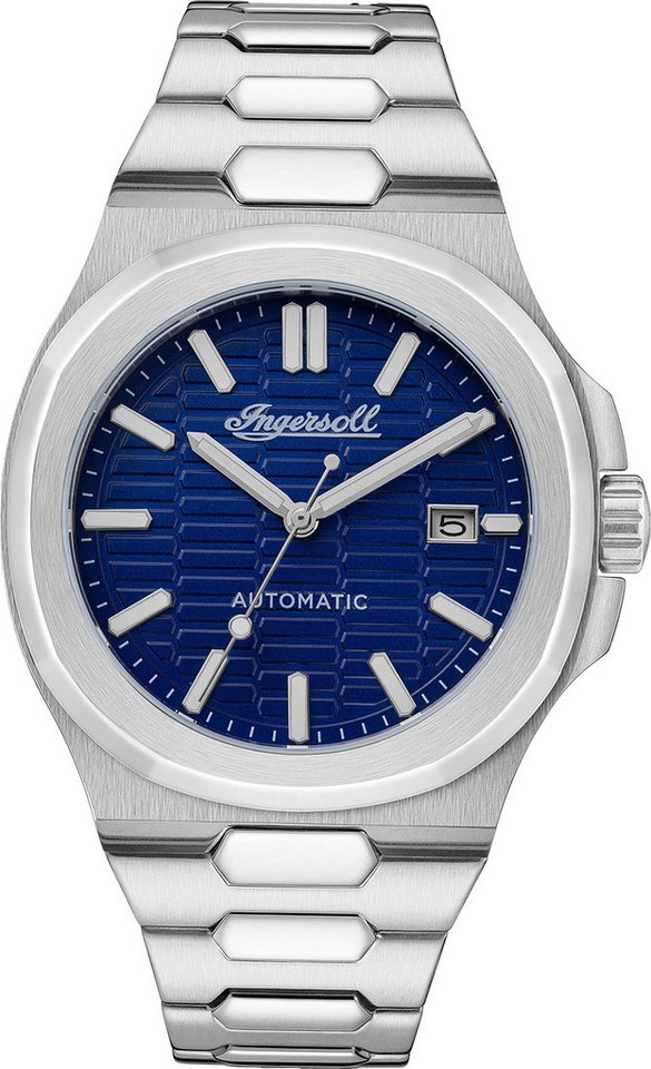 Ingersoll Quarzuhr Ingersoll Herrenuhr Edelstahl silber, (Analoguhr), Herren Armbanduhr rund, Edelstahlarmband silber, Elegant von Ingersoll