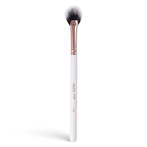 Inglot PlayInn Makeup Brush, Ein Kleiner, Synthetischer, Flacher Pinsel, zum Auftragen von Highlighter, zum Auftragen von Puder Unter den Augen und zum Entfernen von Losen Lidschatten, 204 von Inglot