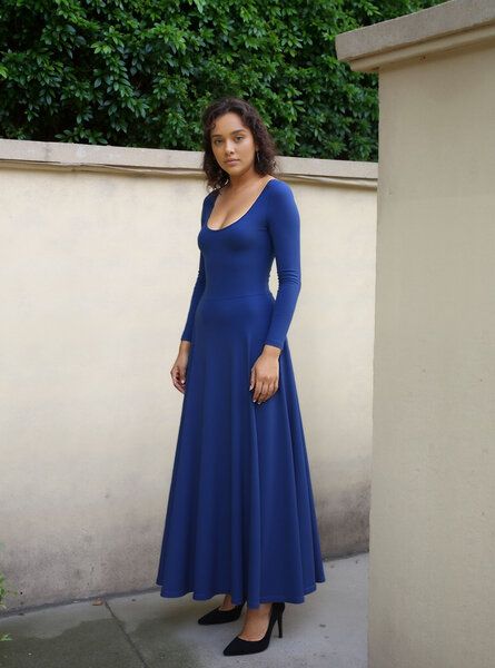 Ingoria AMELIA zeitloses Maxi-Wendekleid mit Taillenschnürung 3/4 Arm von Ingoria