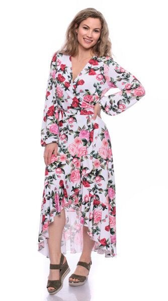 Ingoria EWELIN Wickelkleid mit Volant aus TENCEL Modal mit Blumen Print von Ingoria