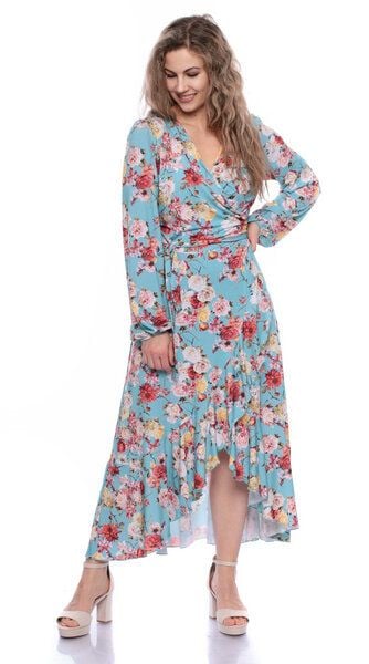 Ingoria EWELIN Wickelkleid mit Volant aus TENCEL Modal mit Blumen Print von Ingoria