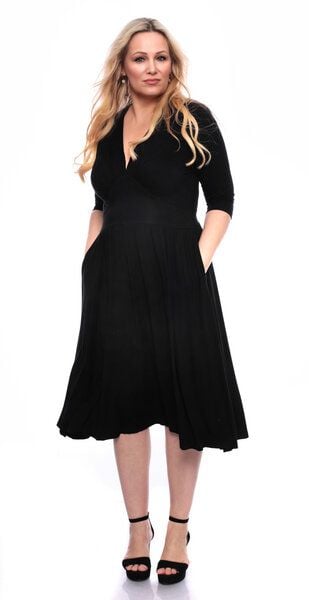 Ingoria MAGDALENA Midi Kleid 3/4 Arm mit Taschen aus TENCEL® Modal Jersey von Ingoria