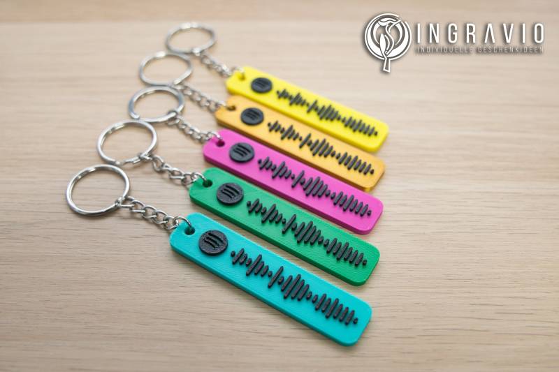 2x Spotify Musik-Code Schlüsselanhänger | Personalisiertes Geschenk 3D-Gedruckt von Ingravio
