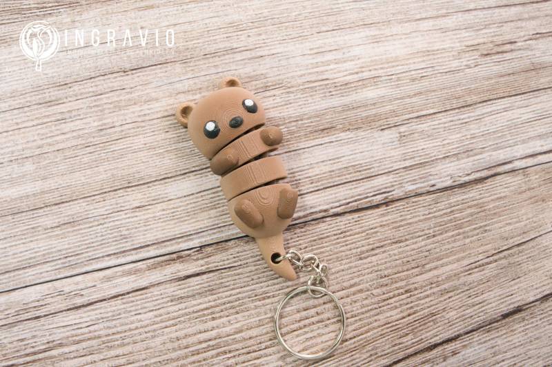 Flexi-Schlüsselanhänger Otter - Niedliches 3D-Tier Aus Pla Perfektes Geschenk von Ingravio