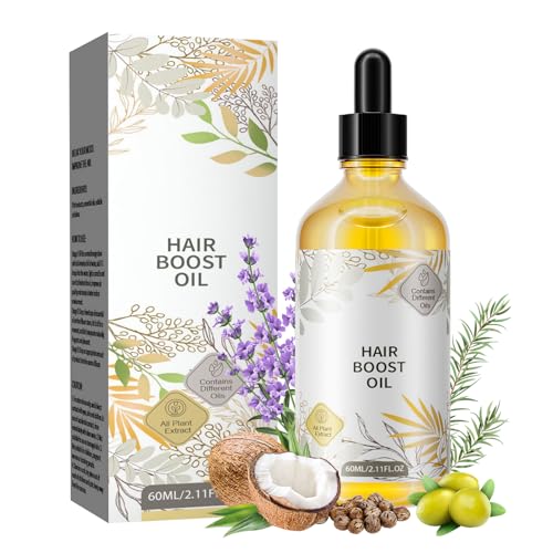 Natürliches Haaröl für Haarwachstum, Haarstärkungsöl mit Rosmarinöl, Rizinusöl, Kokosnussöl, Lavendelöl, Haarwuchsöl für frauen und männer (1 x 60 ml) von Ingzy