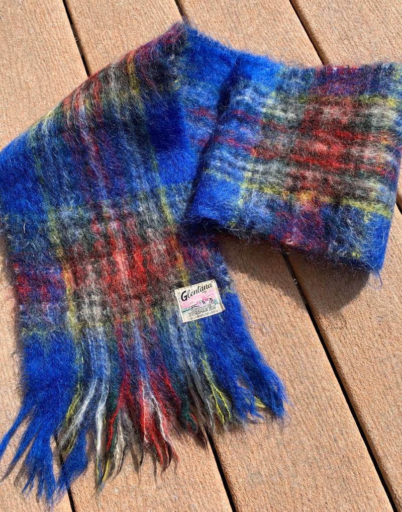 Vintage Mohair Wollschal/Made in Scotland Schal Mohairflor Bunt Kariert Rot Gelb Grün Weiß Vintage Mohair Wollschal/Made in Scotland Schal Mohairflor Bunt Kariert Rot Gelb Grün Weiß von Inhabituel