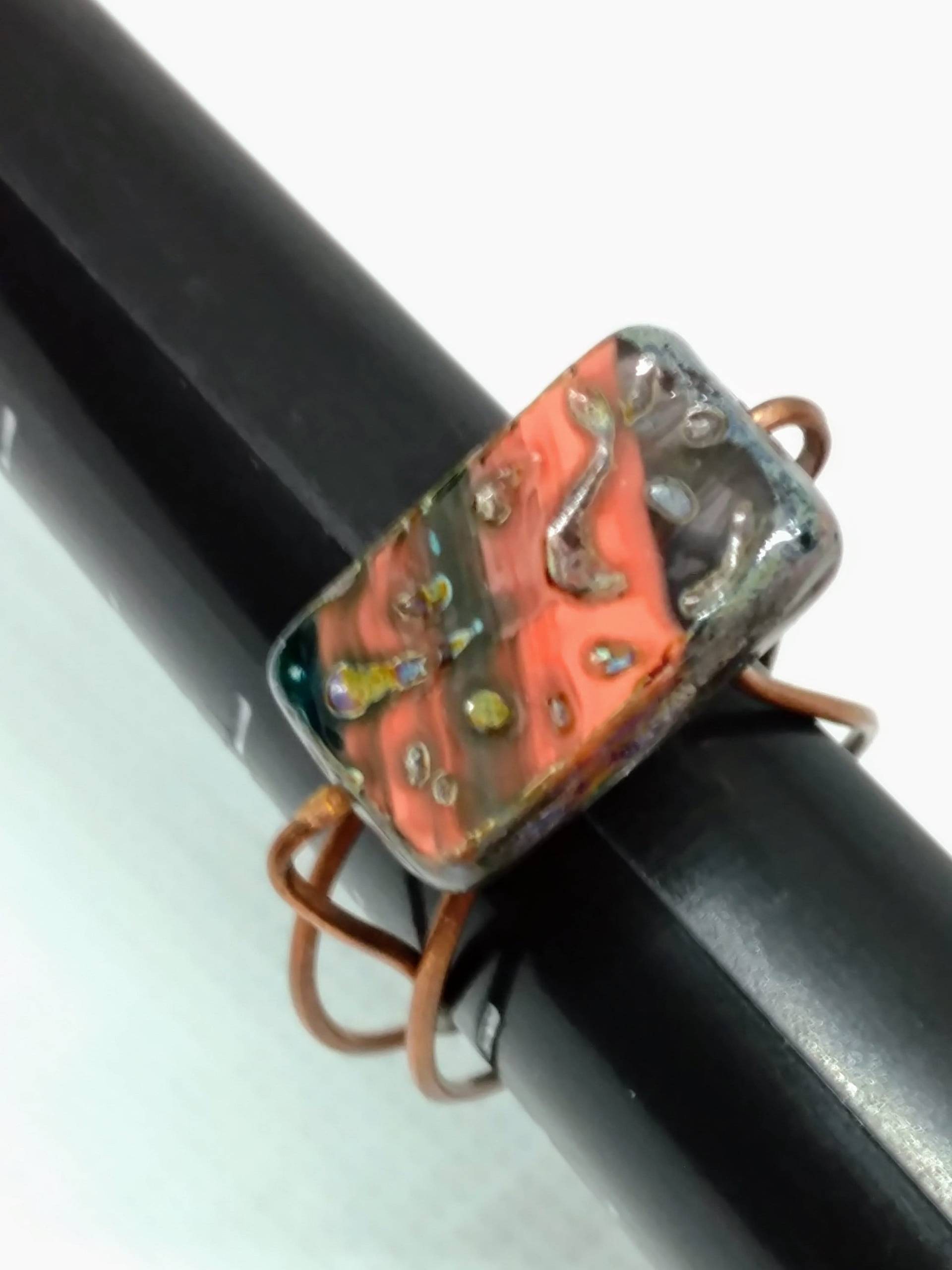 Boho Brutalist Blutstein Und Kupferring, Primitive Rechteckigen Rohen Stein Unisex Ring, Größe 9 März Birthstone Boho Brutalist Blutstein Und Kupferring, Primitive Rechteckigen Rohen Stein Unisex Ring, Größe 9 März Birthstone von InheritedTaste