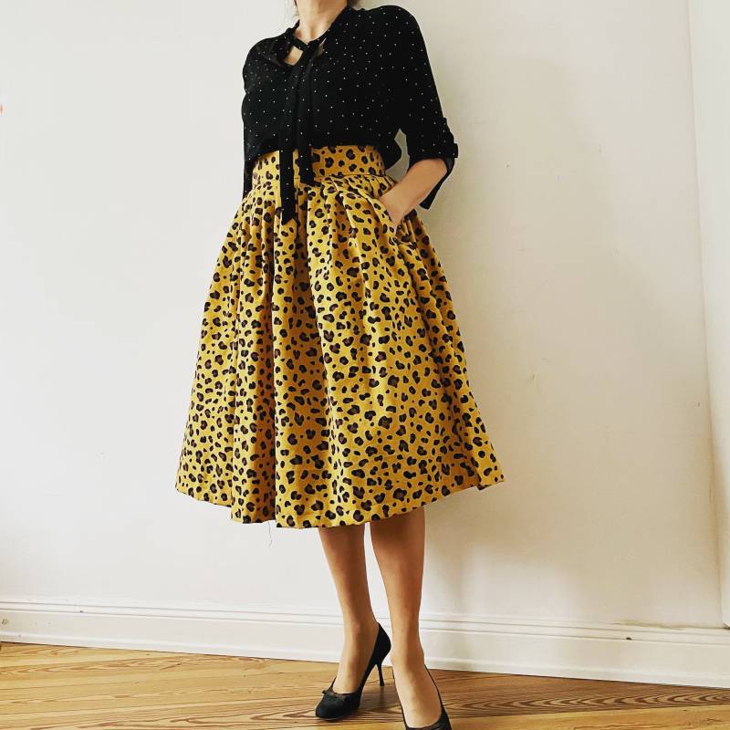 Leoprint Faltenrock Mit Taschen von IniEmme