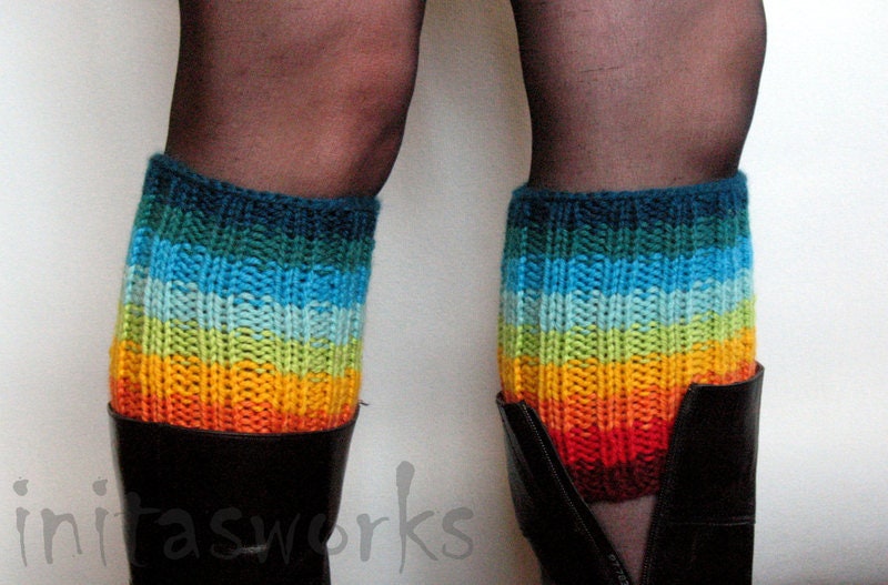 Boot-Cuff Boot Toppers Beinlinge Striped Bunte von Iniavei
