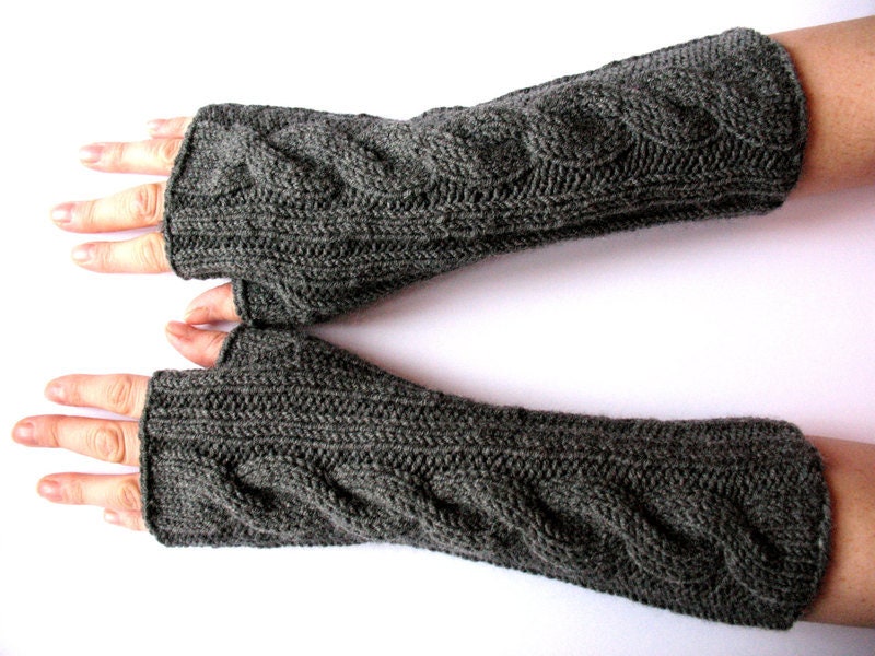 Fingerlose Handschuhe Lange Dark Gray 12 "Hands Fingerlose Handschuhe Lange Dark Gray 12 "Hands von Iniavei