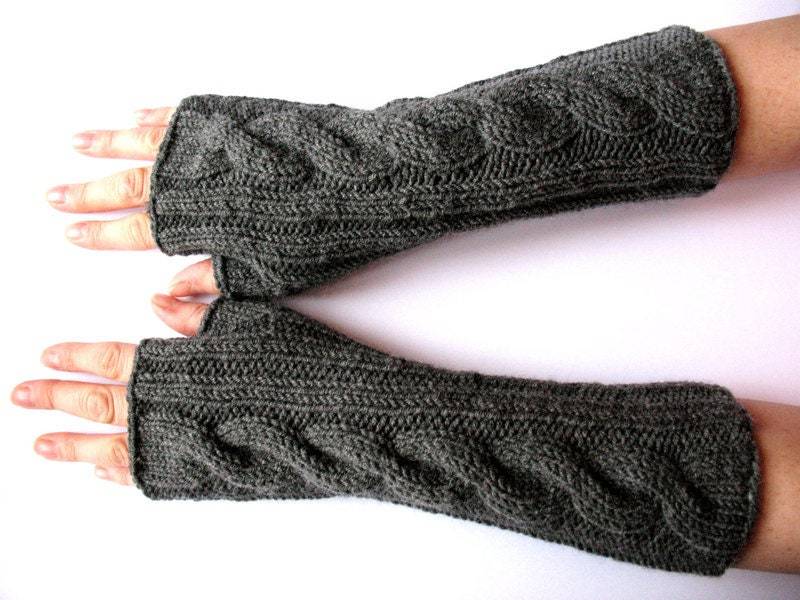 Fingerlose Handschuhe Lange Dark Gray 12 "Hands Fingerlose Handschuhe Lange Dark Gray 12 "Hands von Iniavei