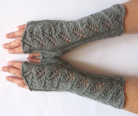 Lange Handstulpen Grau Armstulpen Weich von Iniavei