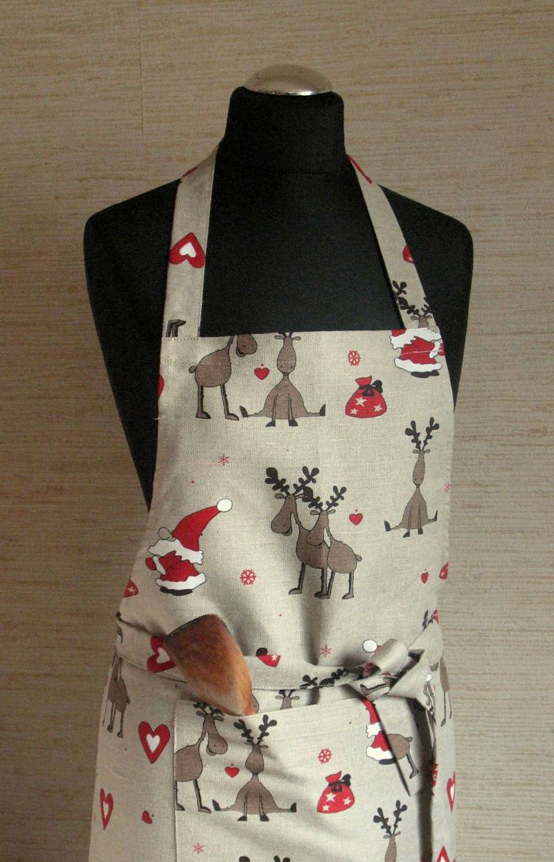 Leinen Schürze Küchenwäsche Weihnachten von Iniavei