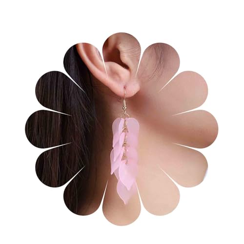 Inilbran Boho Acryl Blume Tropfen Ohrringe Vintage Harz Blume Baumeln Ohrringe Lange Blume Floral Quaste Ohrringe Hochzeit Braut Blume Ohrringe Schmuck Für Frauen Und Mädchen von Inilbran