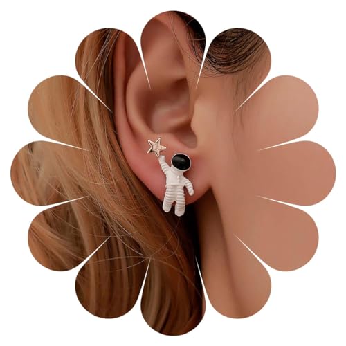 Inilbran Boho Astronaut Stern Ohrringe Vintage Spaceman Star Ohrstecker Weiß 3d Astronaut Ohrringe Asymmetrisch Spaceman Star Ohrringe Schmuck Für Frauen Und Mädchen Inilbran Boho Astronaut Stern Ohrringe Vintage Spaceman Star Ohrstecker Weiß 3d Astronaut Ohrringe Asymmetrisch Spaceman Star Ohrringe Schmuck Für Frauen Und Mädchen von Inilbran