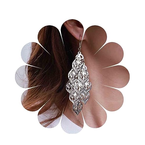 Inilbran Boho Blatt Tropfen Baumeln Ohrringe Vintage Geschnitzt Blatt Ohrringe Ethnischen Super Leicht Kronleuchter Ohrringe Silber Herbst Blatt Ohrringe Schmuck Für Frauen Und Mädchen Inilbran Boho Blatt Tropfen Baumeln Ohrringe Vintage Geschnitzt Blatt Ohrringe Ethnischen Super Leicht Kronleuchter Ohrringe Silber Herbst Blatt Ohrringe Schmuck Für Frauen Und Mädchen von Inilbran