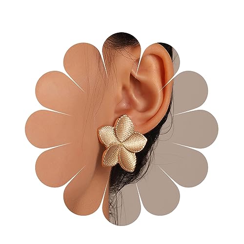Inilbran Boho Blume Ohrringe Gold Blume Übertrieben Ohrringe Vintage Blume Ohrstecker Ohrringe Minimalistische Blume Blütenblatt Ohrringe Schmuck Für Frauen Und Mädchen von Inilbran