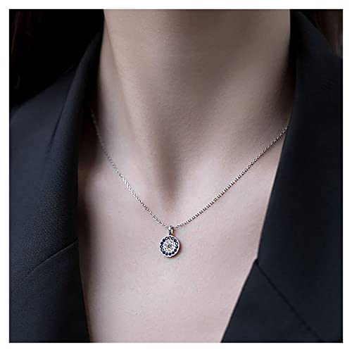 Inilbran Boho Crystal Evil Eye Choker Halskette Silber Griechisches Auge Halskette Choker Vintage CZ Demon Eye Anhänger Halskette Minimalistischer Schutz Halskette Kette Schmuck für Frauen und Mädchen von Inilbran