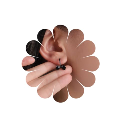 Inilbran Boho Cz Bogen Hoop Ohrringe Vintage Band Huggie Ohrringe Schwarz Kristall Bowtie Baumeln Ohrring Minimalistische Liebe Bogen Tropfen Ohrring Schmuck Für Frauen von Inilbran