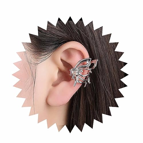 Inilbran Boho Elf Manschettenohrringe Silber Kristall Elf Ohrclip Ohrringe Funkelnde Cz Elfen Ohrringe Vintage Elf Knorpel Manschettenohrringe Für Frauen Und Mädchen von Inilbran