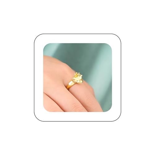 Inilbran Boho Frosch Fingerring Vintage Krone Frosch Wickelring Offener Ring Gold Frosch Offener Knöchelring Frosch Verstellbarer Stapelring Schmuck Für Frauen Und Mädchen von Inilbran