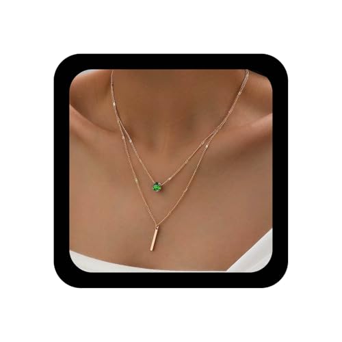 Inilbran Boho Geschichtet Faux Smaragd Choker Halskette Vintage Bar Anhänger Halskette Grün Cz Wassertropfen Kette Einstellbar Vertikale Bar Anhänger Schmuck Für Frauen Inilbran Boho Geschichtet Faux Smaragd Choker Halskette Vintage Bar Anhänger Halskette Grün Cz Wassertropfen Kette Einstellbar Vertikale Bar Anhänger Schmuck Für Frauen von Inilbran