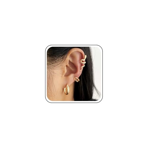 Inilbran Boho Geschichtet Schlange Ohr Manschette Wrap Ohrring Punk Schlange Knorpel Manschette Ohrring Vintage Schlange Ohr Crawler Ohrringe Gold Fake Helix Knorpel Ohrringe Schmuck Für Frauen 1set von Inilbran