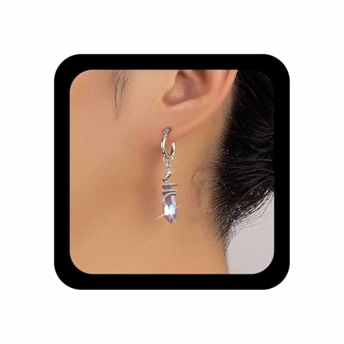 Inilbran Boho Heilung Kristall Stein Ohrringe Spitzen Edelstein Ohrringe Sechseckigen Natürlichen Edelstein Hoop Stud Kristall Punkt Chakra Ohrstecker Für Frauen von Inilbran